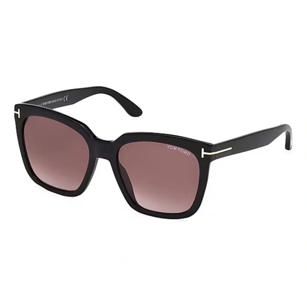 Authentic Tom Ford AMARRA FT 0502 Black Square Polarized Sunglasses new in box